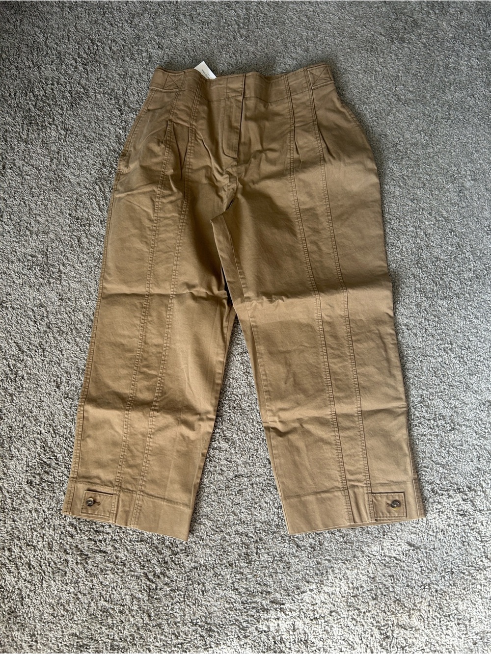 Banana Republic Tan High-Waist Straight Crop Chinos